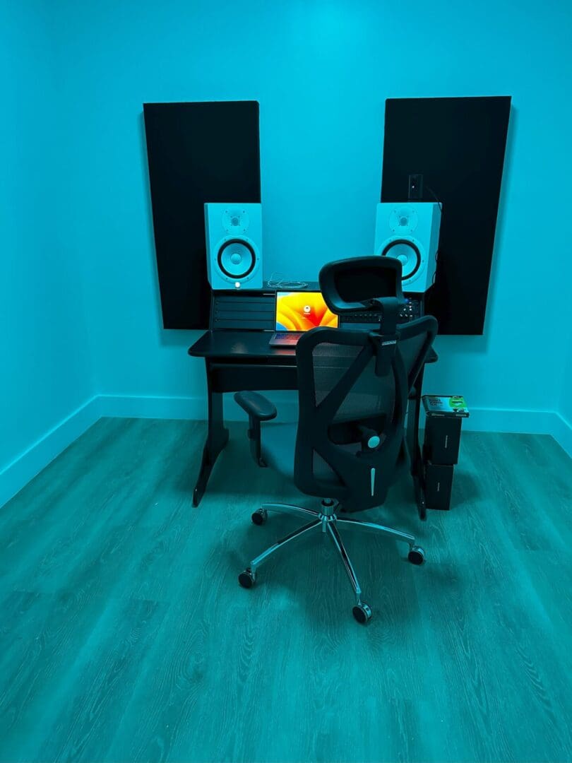Raleigh Music Studios with a computer music setup