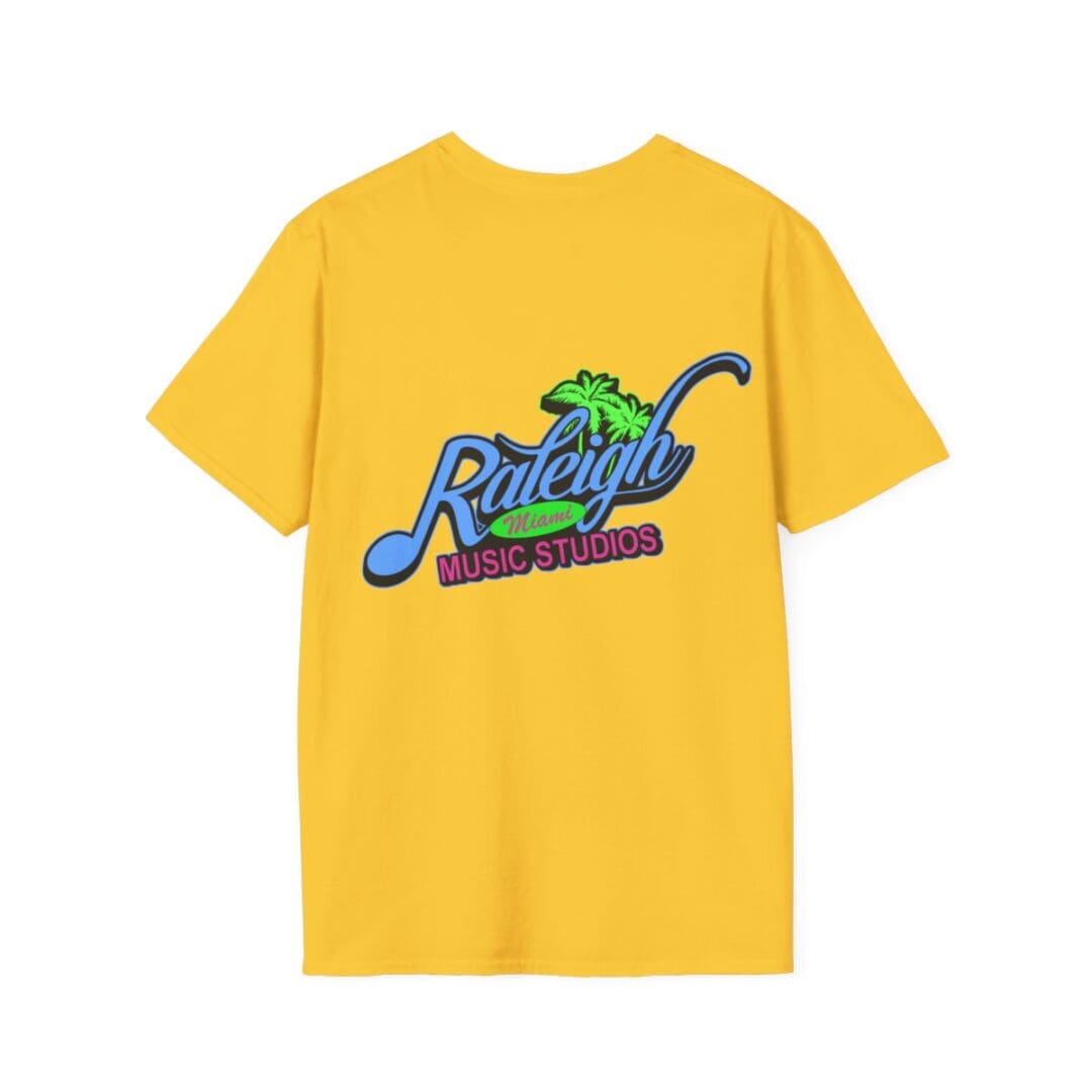 Yellow Raleigh Miami Music Studios tee.