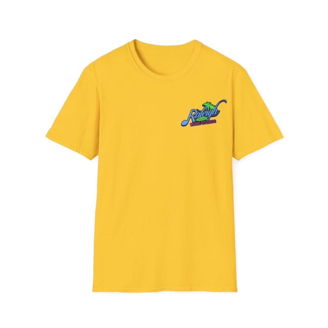Yellow Raleigh Music Studios t-shirt.