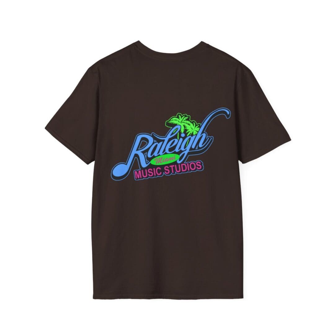 Brown t-shirt, Raleigh Miami Music Studios.