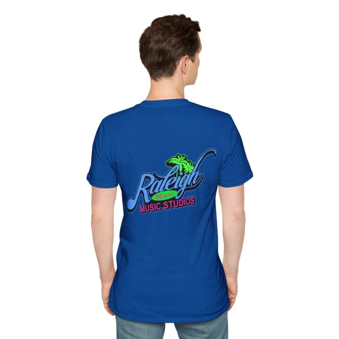 Here's an alt tag for the image: Raleigh Music Studios T-shirt design.