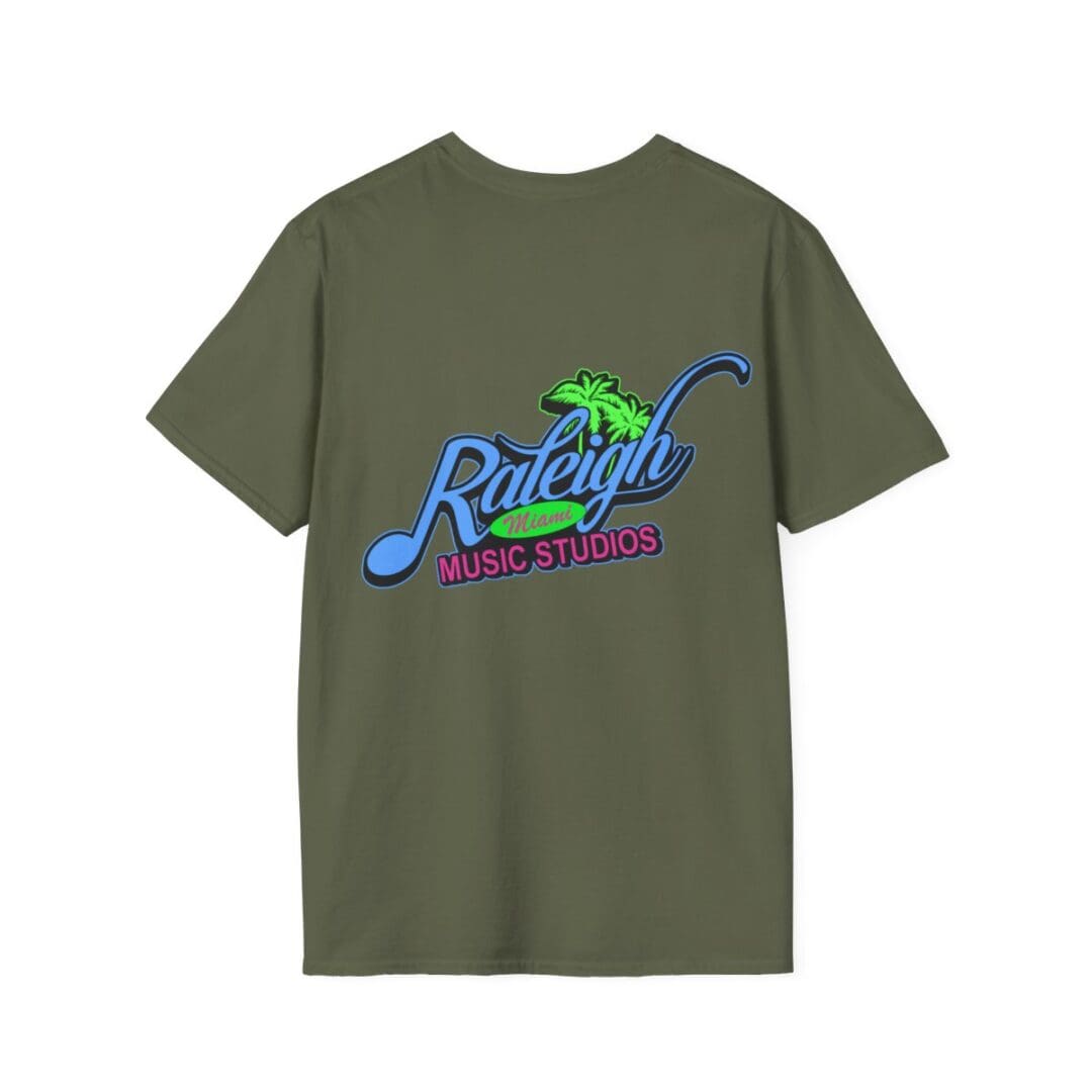 Raleigh Miami Music Studios T-shirt back.