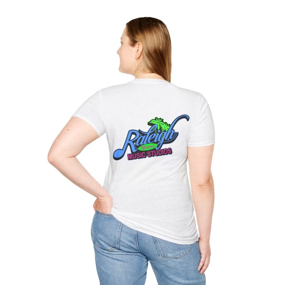 Raleigh Music Studios T-shirt back print.