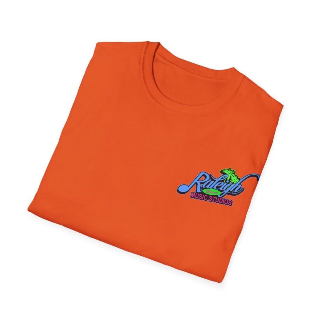 Orange Raleigh Music Studios t-shirt.