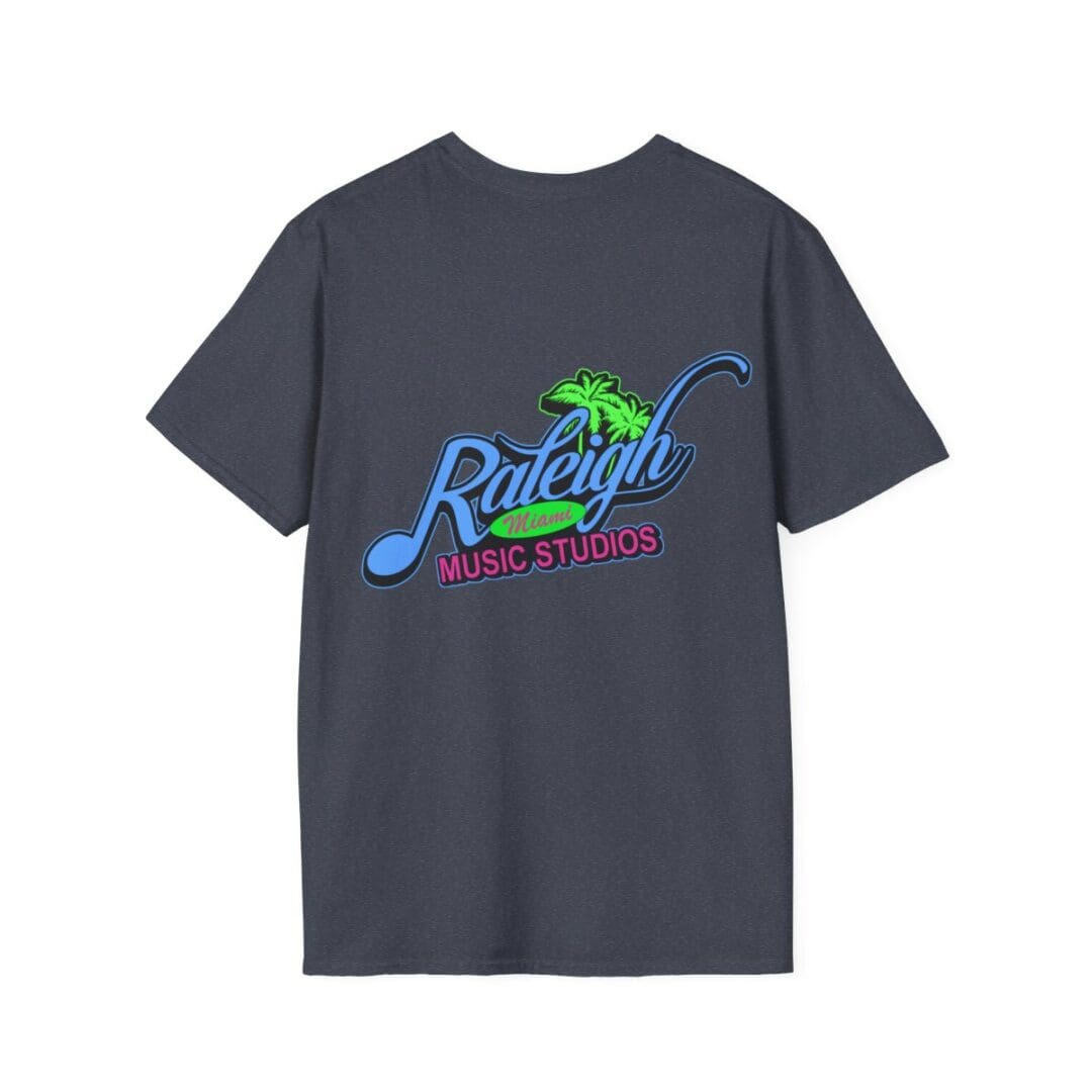 Raleigh Miami Music Studios t-shirt back.