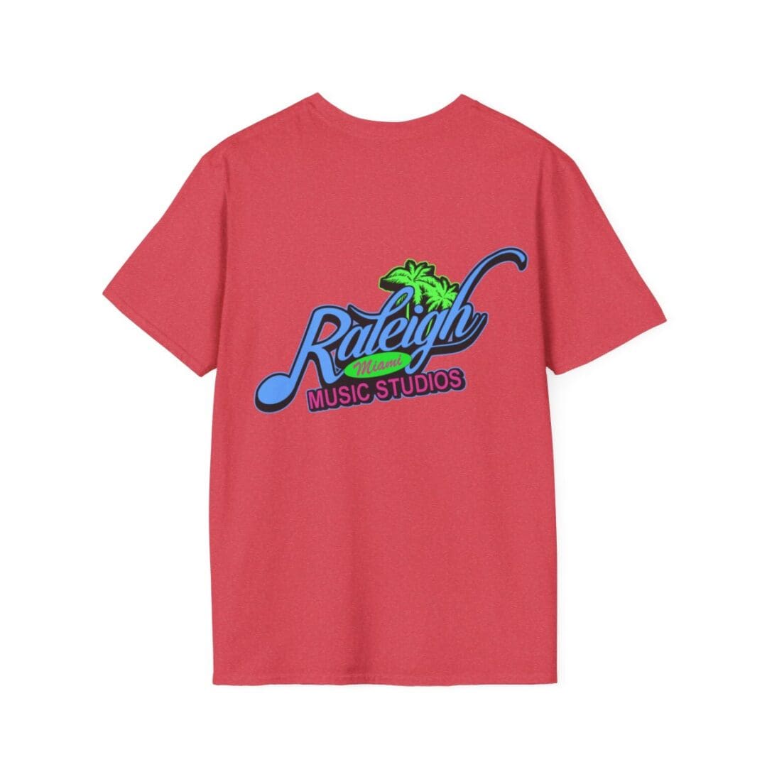 Red t-shirt, Raleigh Miami Music Studios.