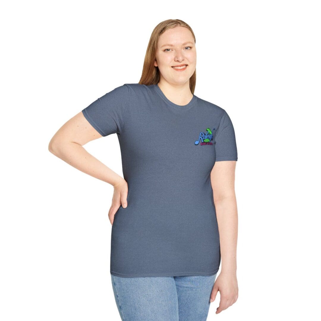 Woman in blue Raven's T-shirt.
