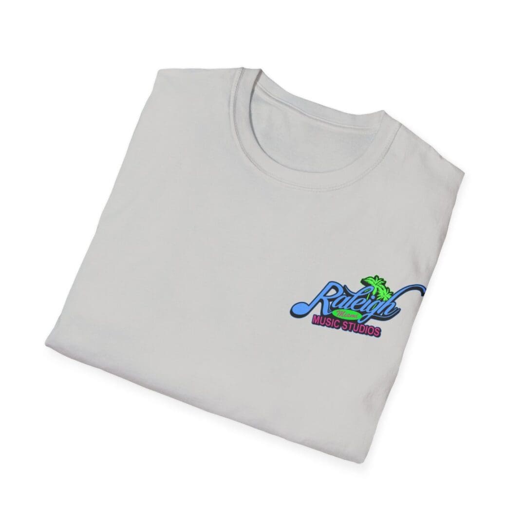 Beige Raleigh Music Studios t-shirt.