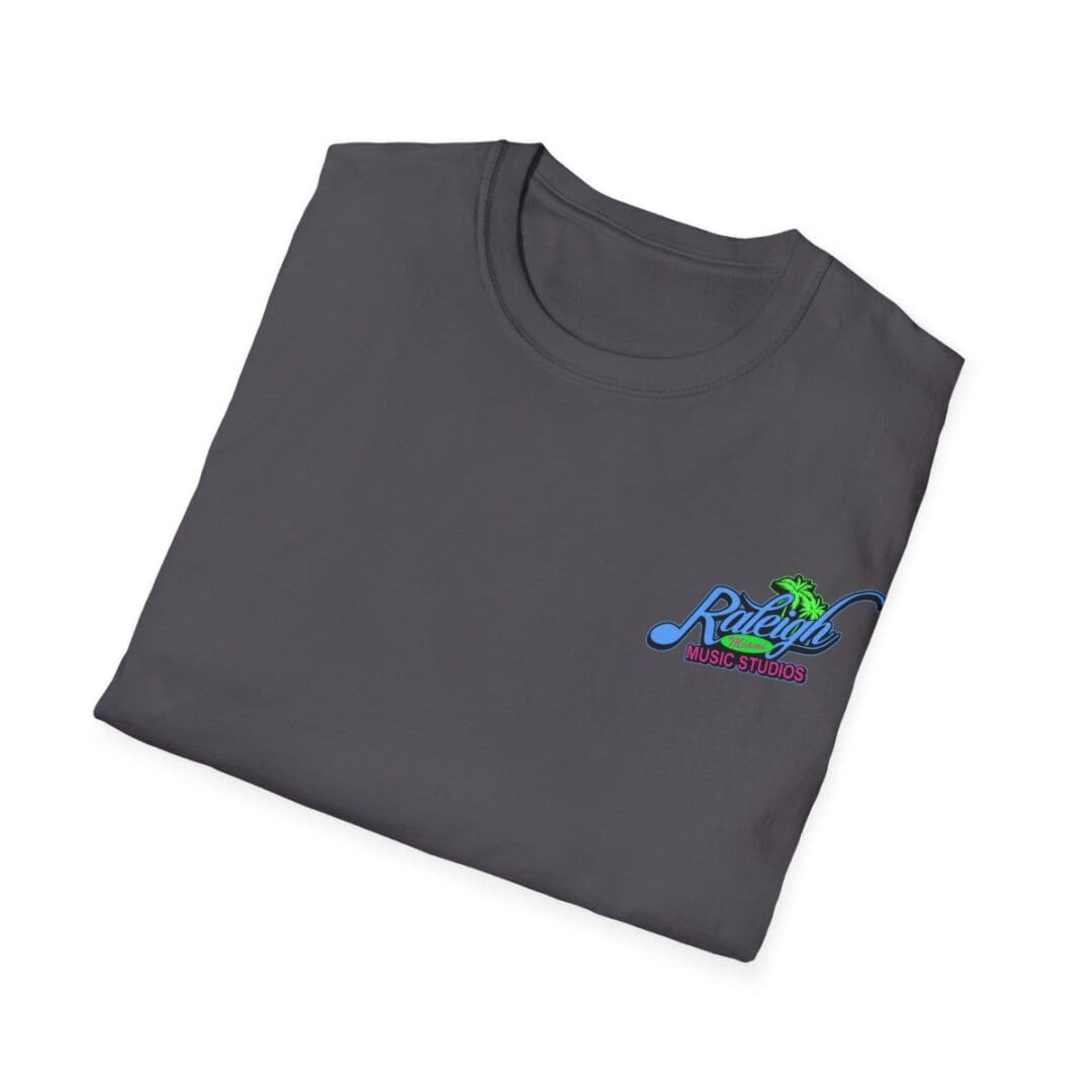 Raleigh Music Studios t-shirt, charcoal grey.
