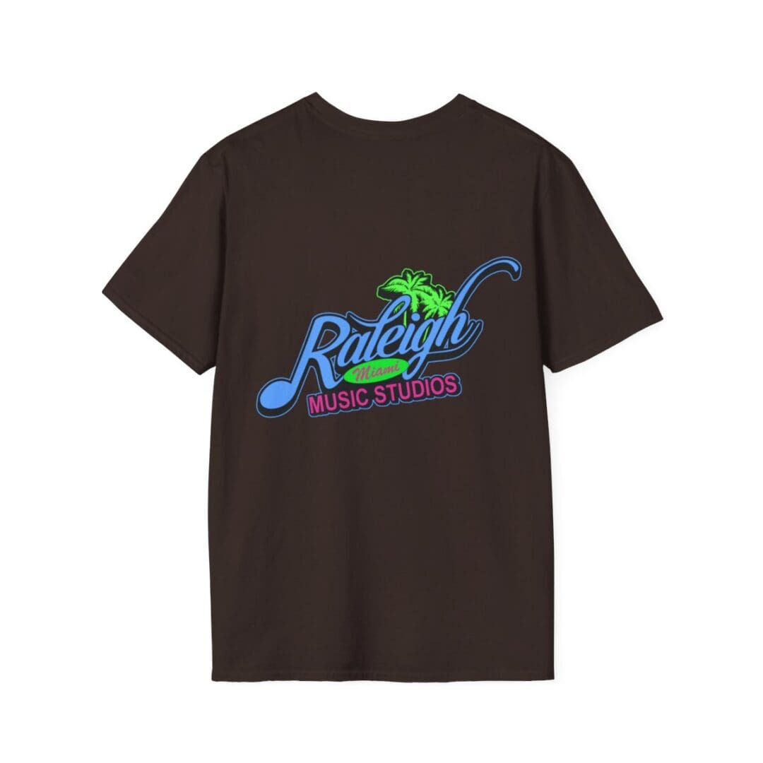 Brown t-shirt, Raleigh Music Studios logo.
