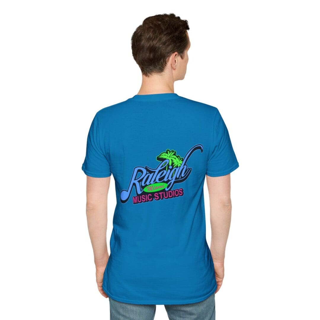 Raleigh Music Studios T-shirt back view.