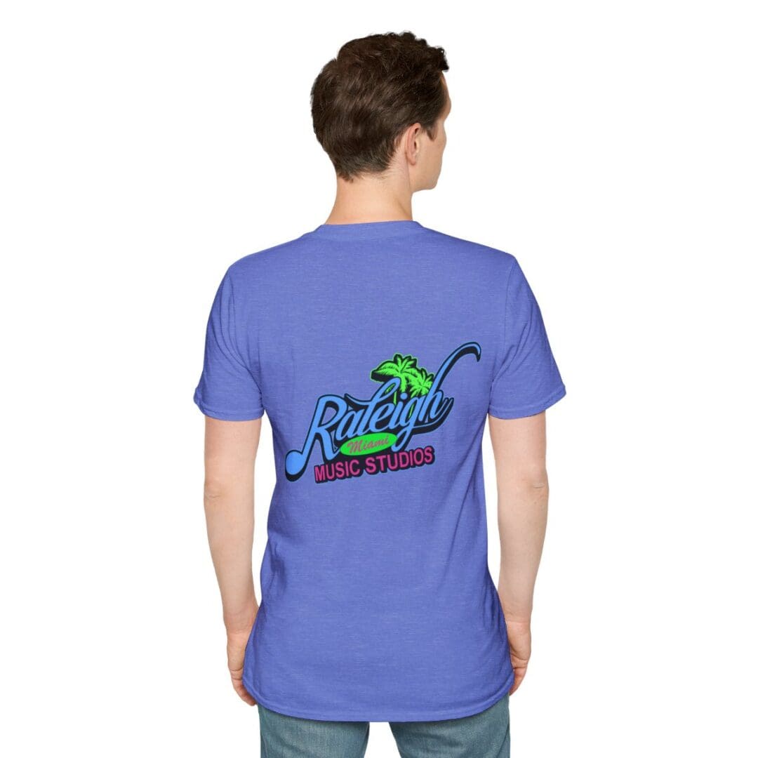Raleigh Music Studios t-shirt back view.