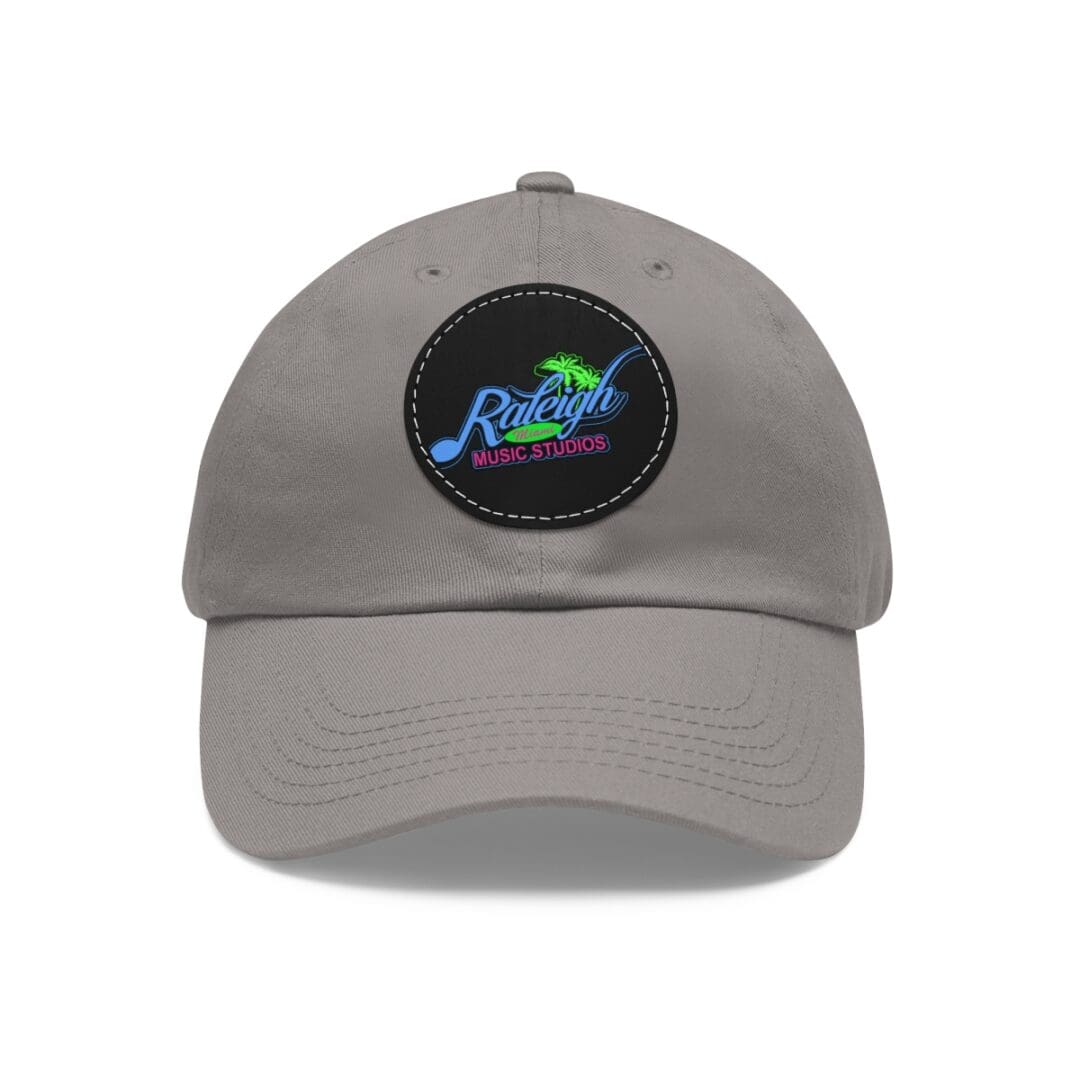Dad Hat with Leather Patch (Round)